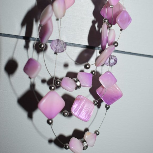 Multi-strand purple necklace - Picture 1 of 4